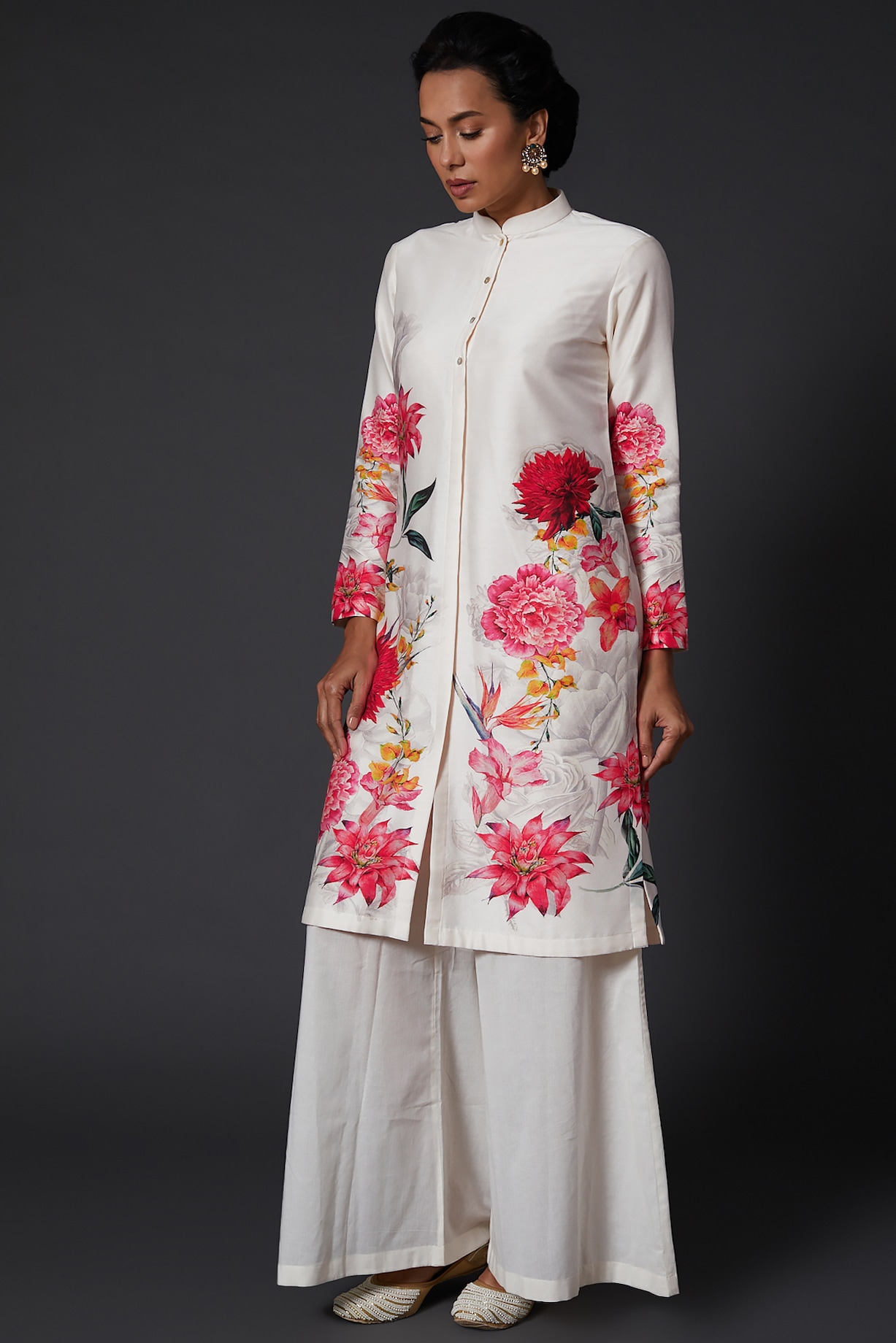 Ivory Printed Kurta Set Design by Balance by Rohit Bal at Pernia's Pop Up  Shop 2022