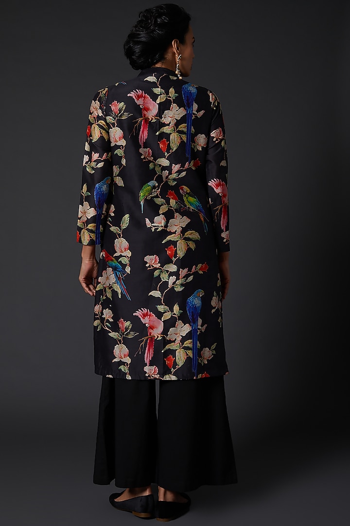 Black Digital Printed Kurta Set by Balance by Rohit Bal at Pernia's Pop Up Shop