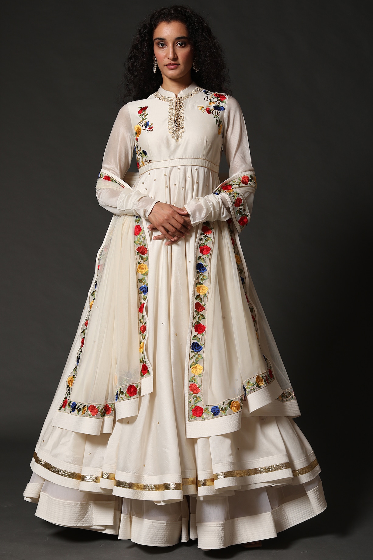 Ivory Anarkali Set main image 0