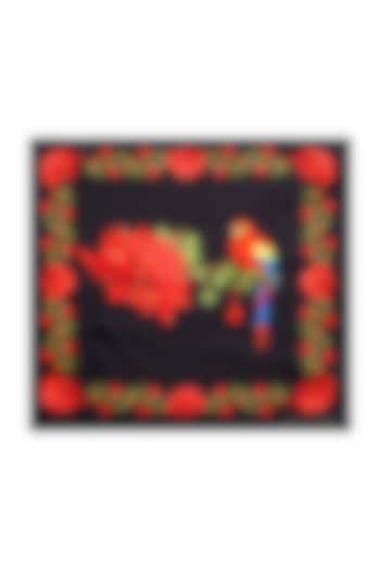 Black Digital Printed Pocket Square & Tie (Set of 2) by Rohit Bal Men at Pernia's Pop Up Shop