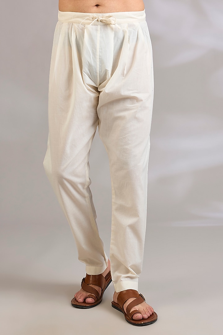 Indigo Raw Silk Kurta Set by Rohit Bal Men at Pernia's Pop Up Shop