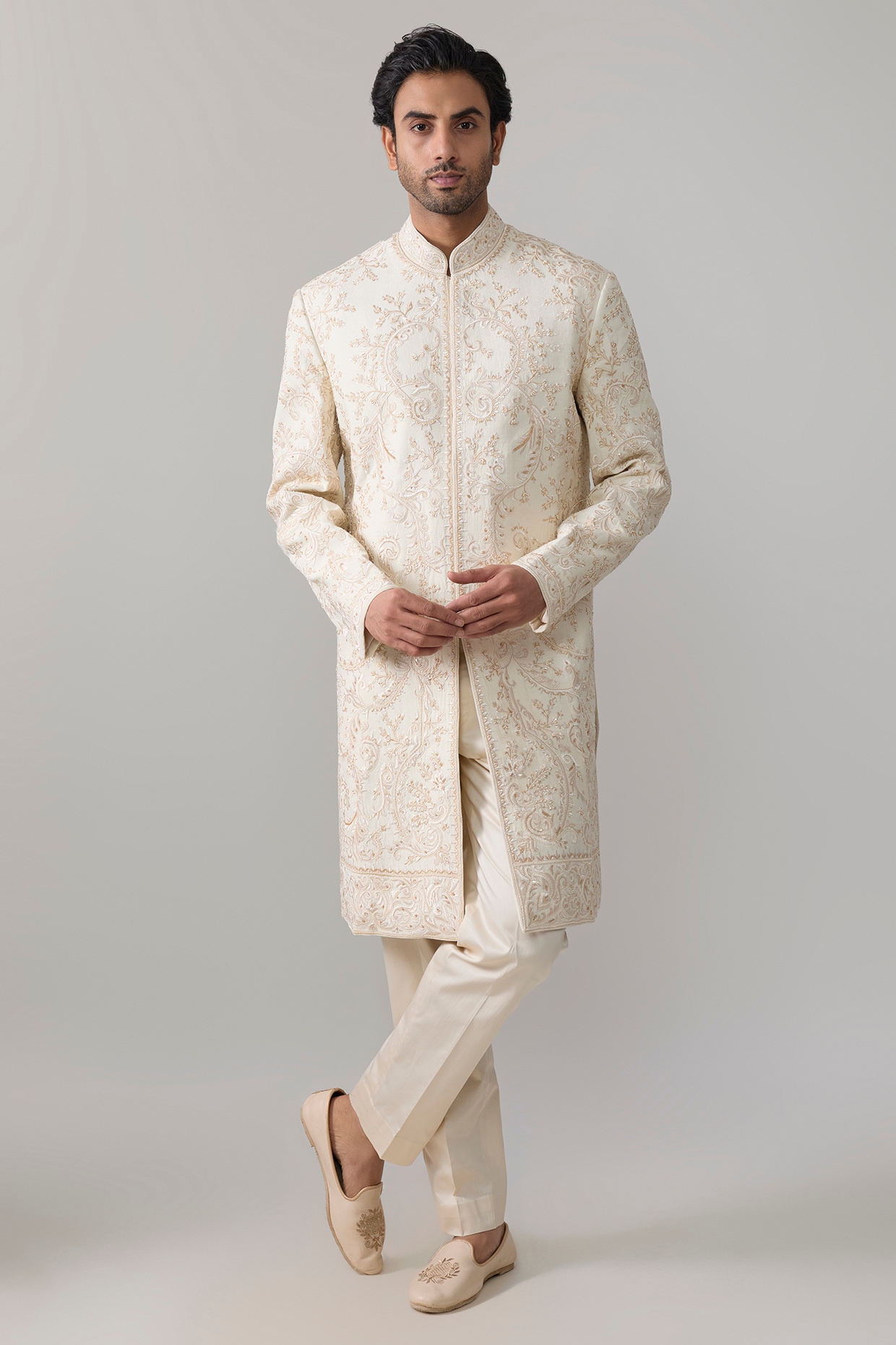 Rohit Bal Ivory Silk Sherwani