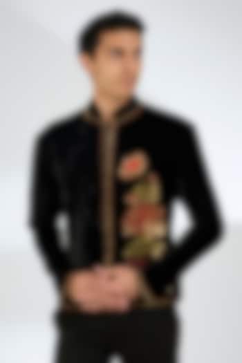 Black Velvet Jacket by Rohit Bal Men at Pernia's Pop Up Shop
