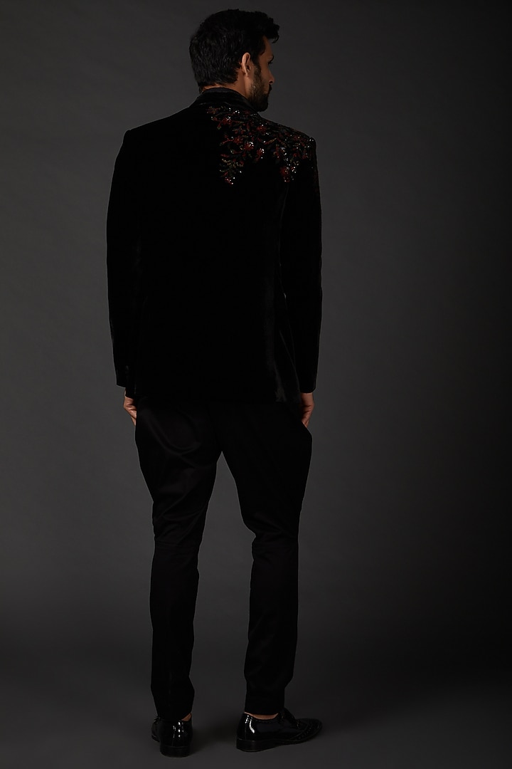Black Velvet Jacket by Rohit Bal Men at Pernia's Pop Up Shop