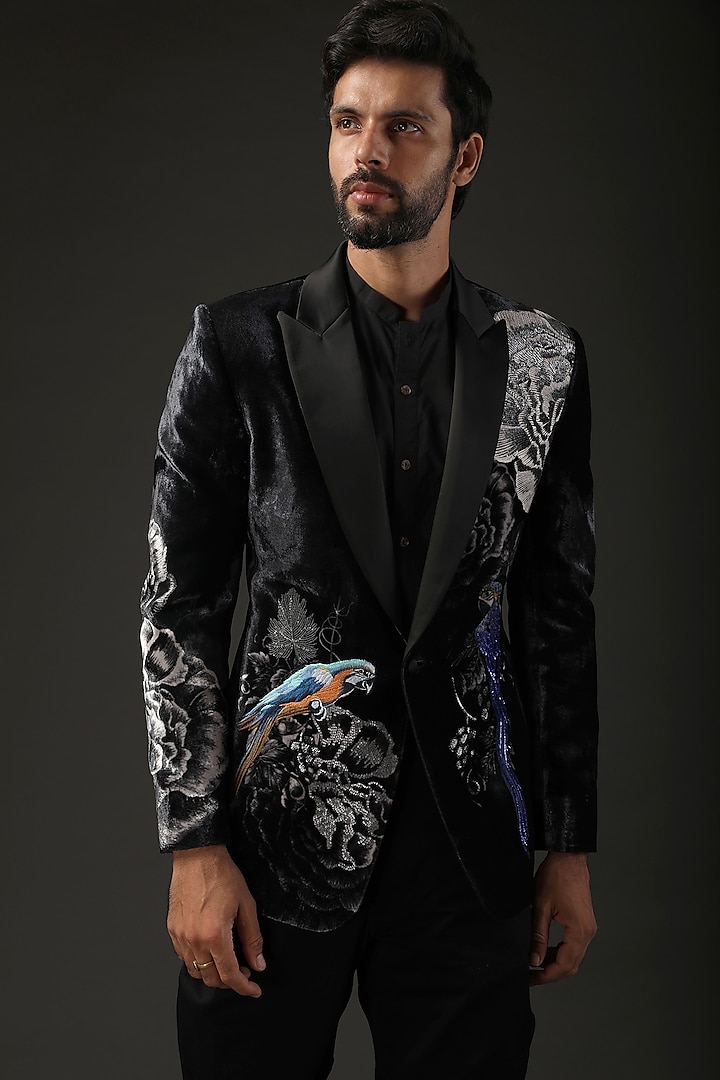 Embroidered on sale tuxedo jacket