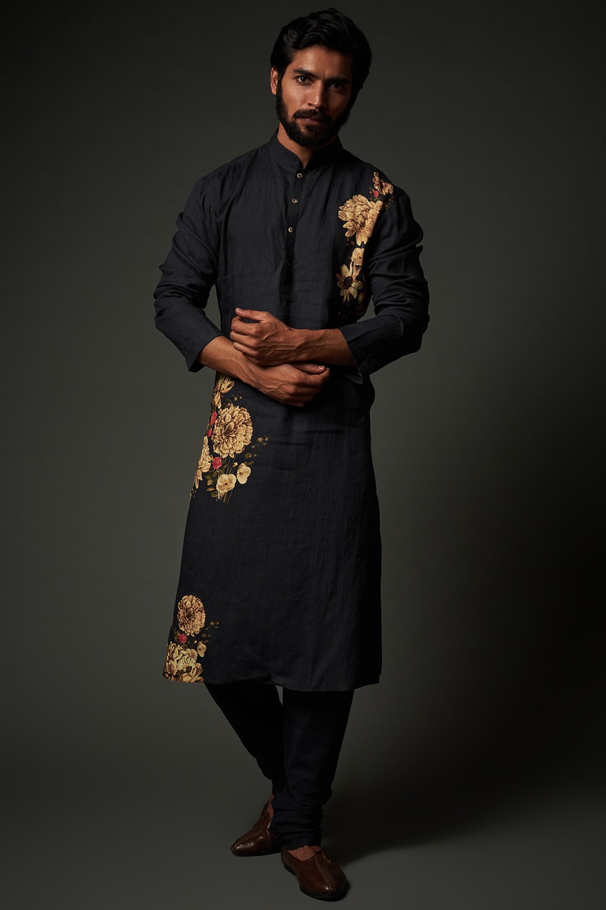 Black kurta red discount pajama