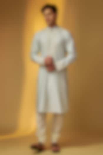 Sagre Green Chanderi Kurta Set by Rohit Bal Men at Pernia's Pop Up Shop