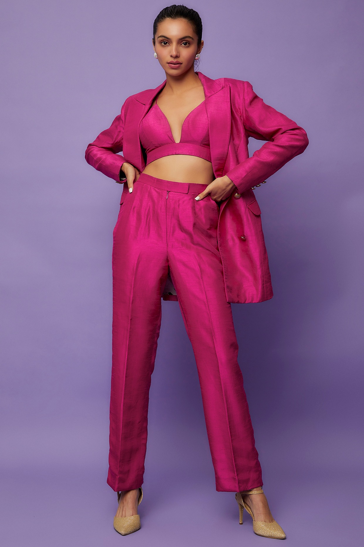 The BBE Big Boss Energy, Women's Bright Pink Blazer