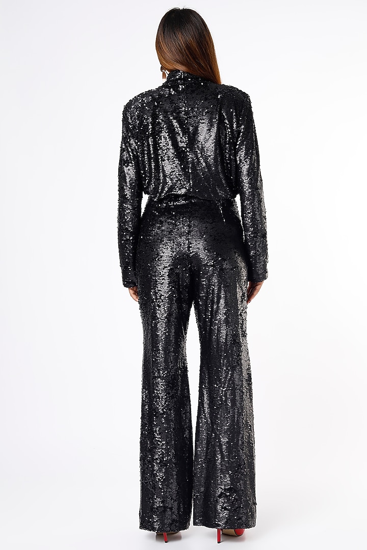 Matte Black Pant Set by Ranbir Mukherjee at Pernia's Pop Up Shop