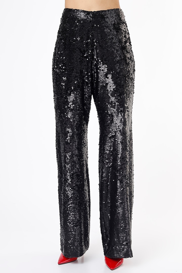 Matte Black Pant Set by Ranbir Mukherjee at Pernia's Pop Up Shop