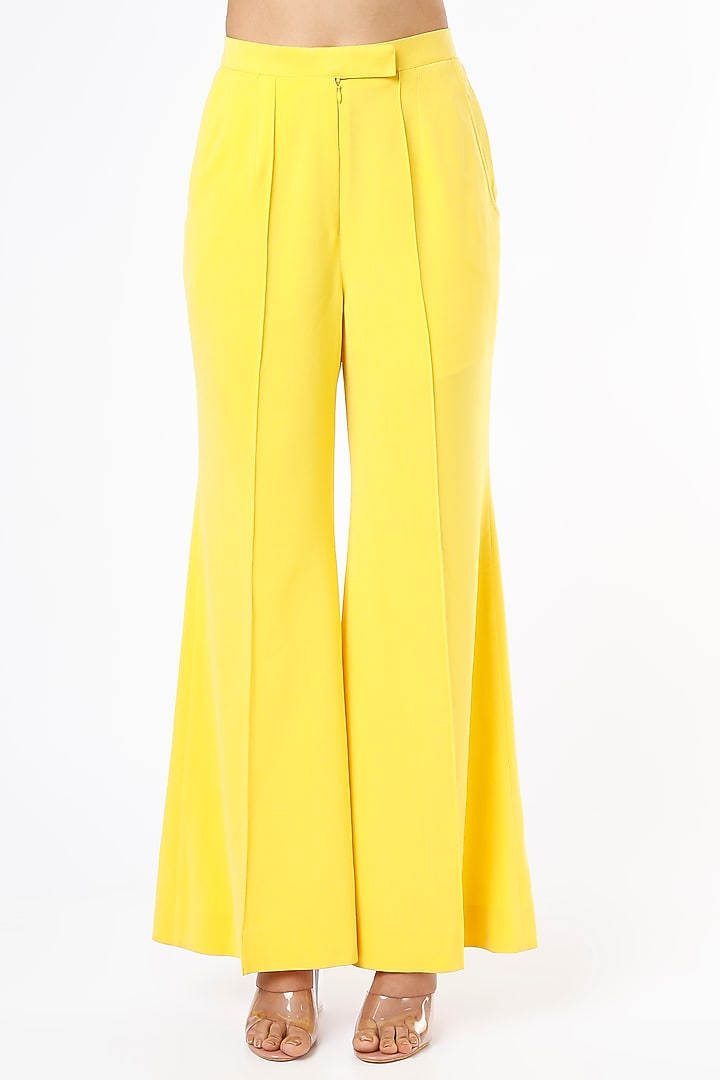 Yellow Volvo Blazer Set by Ranbir Mukherjee at Pernia's Pop Up Shop