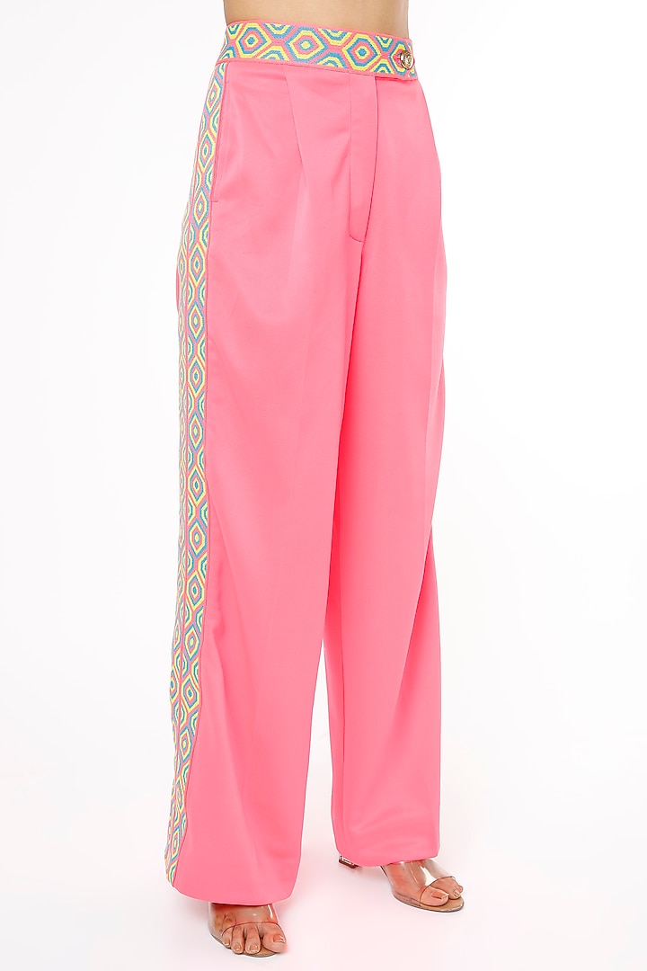 Pink Scuba Blazer Set by Ranbir Mukherjee at Pernia's Pop Up Shop