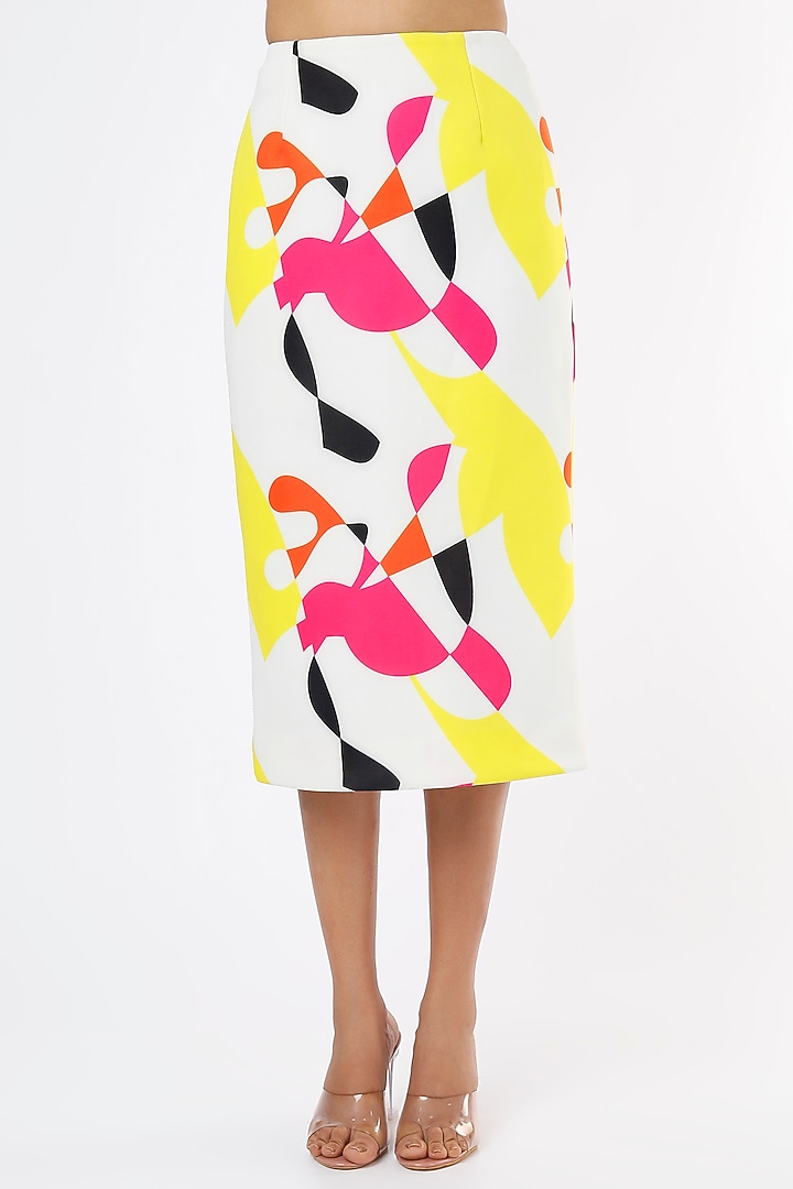 Multi-Colored Printed Skirt Set by Ranbir Mukherjee at Pernia's Pop Up Shop