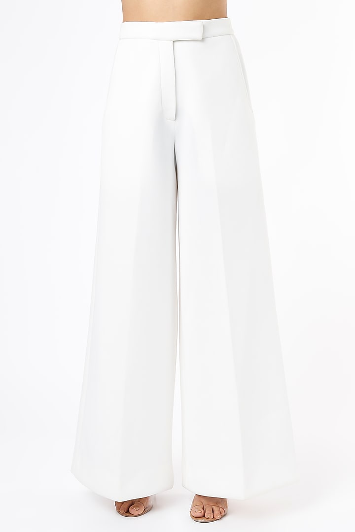 White Volvo Skirt Set by Ranbir Mukherjee at Pernia's Pop Up Shop
