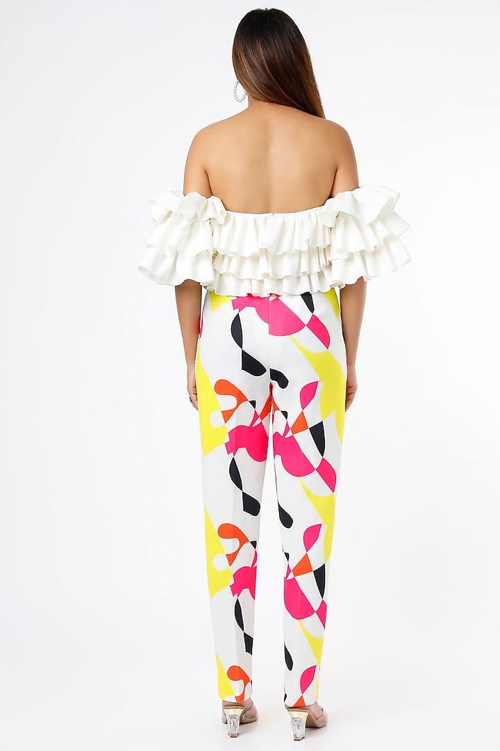 Multi-Colored Scuba Pant Set by Ranbir Mukherjee at Pernia's Pop Up Shop