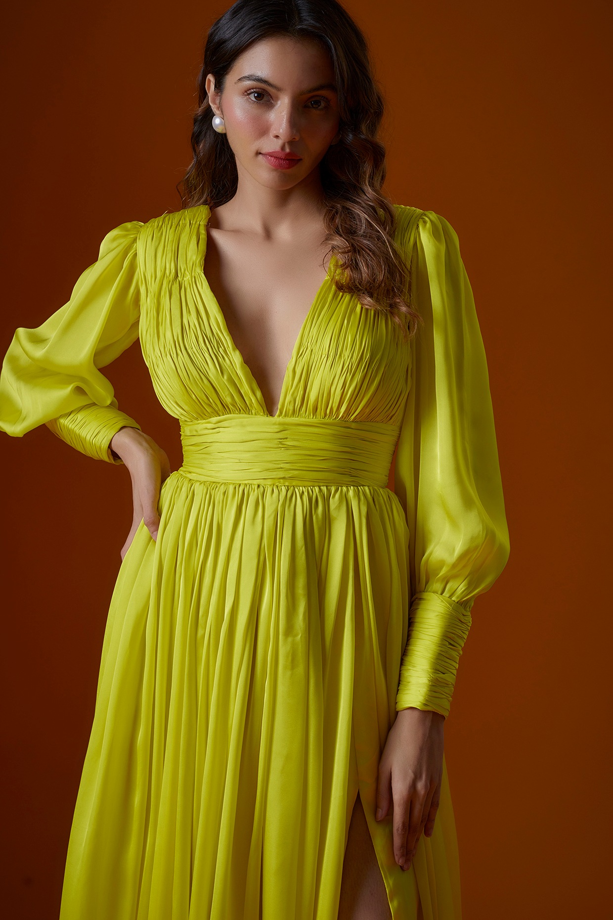 Yellow lime hot sale dress