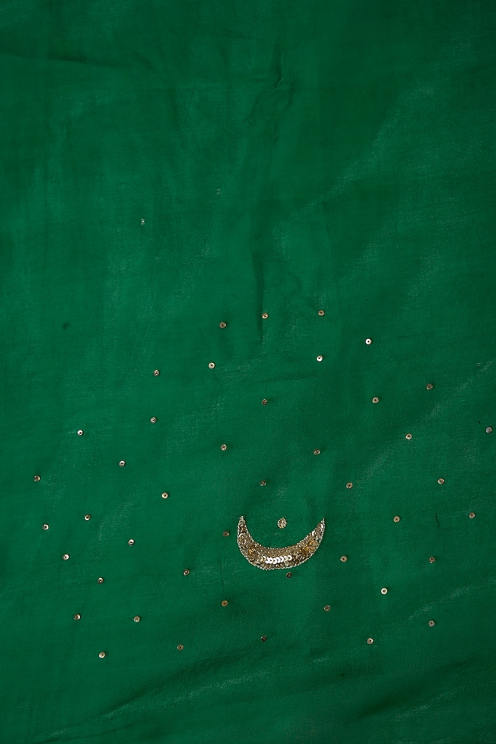 Green Pure Silk Organza Hand Embroidered Party Wear Saree Set by Ranbir Mukherjee at Pernia's Pop Up Shop