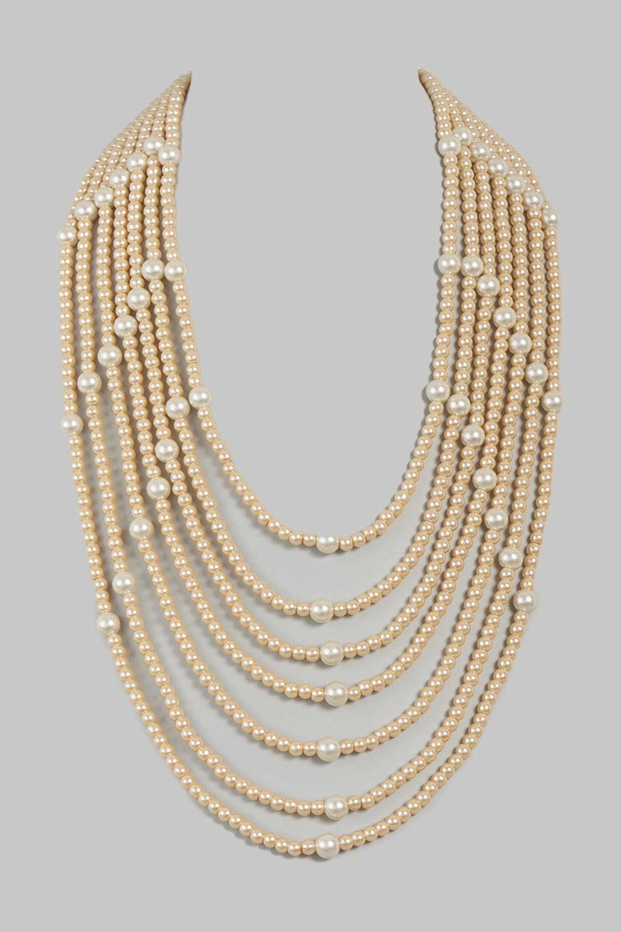 Gold Finish Mala With Pearl by RUBY RAANG MEN