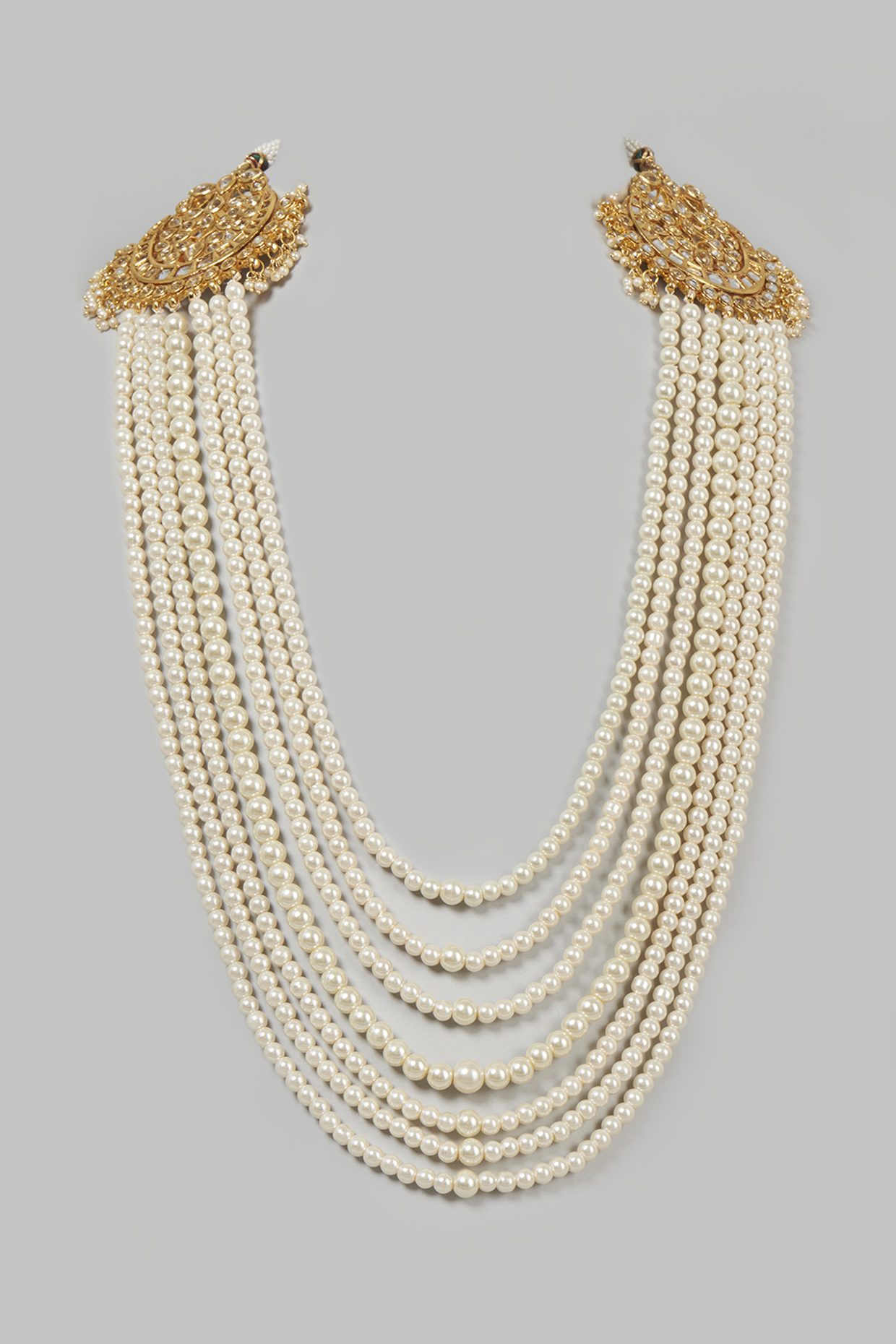 White Pearl Layered Mala by RUBY RAANG MEN