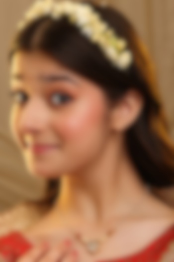 Gold Finish Glass Kundan Choker Necklace For Girls by Ruby Raang Kids  at Pernia's Pop Up Shop