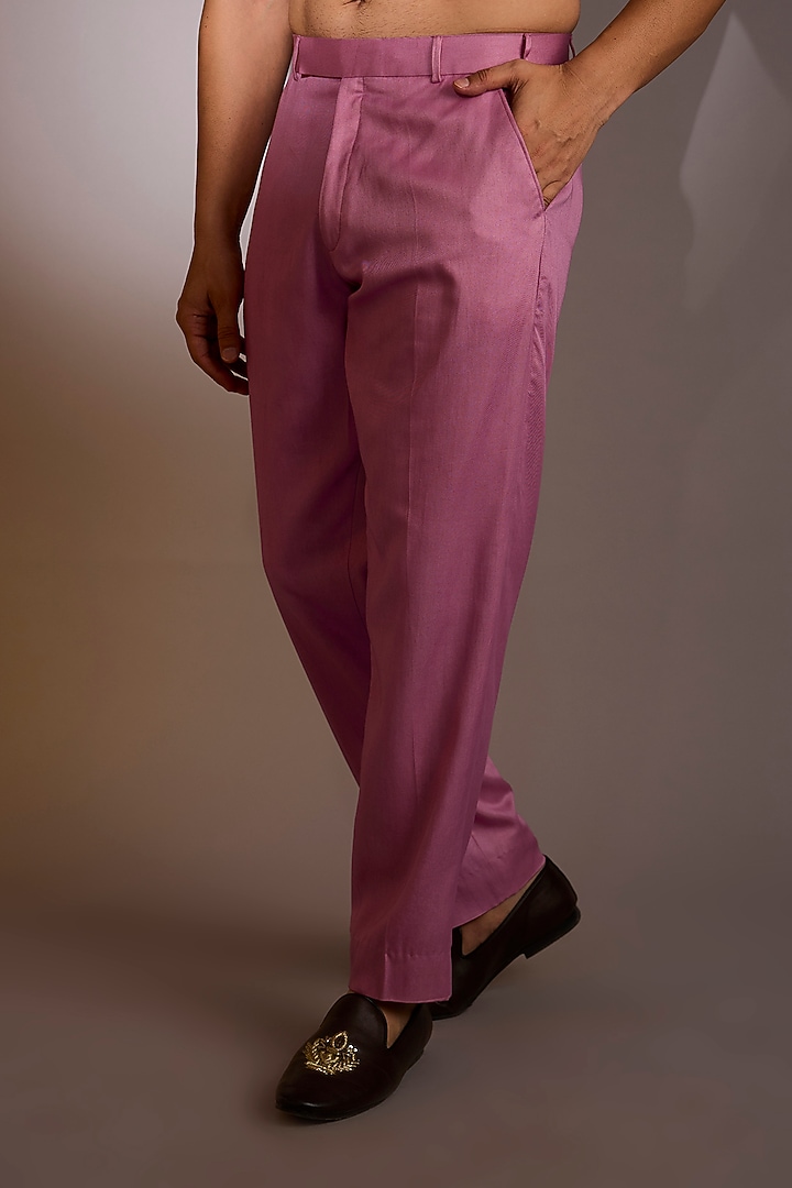 Pink Dola Silk Indowestern Set by Rabani & Rakha Men at Pernia's Pop Up Shop