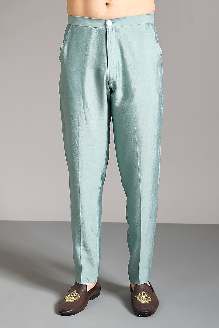 Asparagus Georgette Sequins Work Kurta Set by Rabani & Rakha Men at Pernia's Pop Up Shop