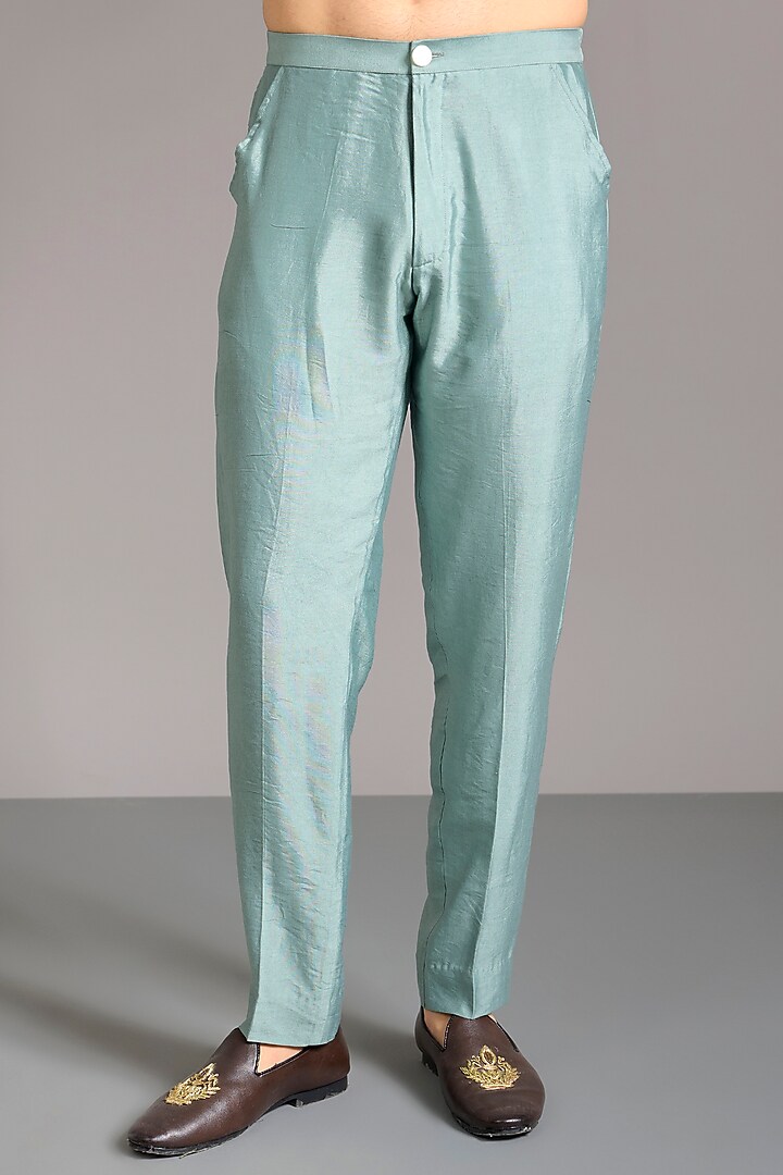 Asparagus Georgette Sequins Work Kurta Set by Rabani & Rakha Men at Pernia's Pop Up Shop