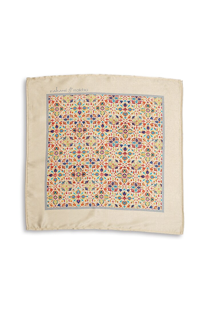 Satin Printed Pocket Square Gift Box (Set of 3) by Rabani & Rakha Men at Pernia's Pop Up Shop