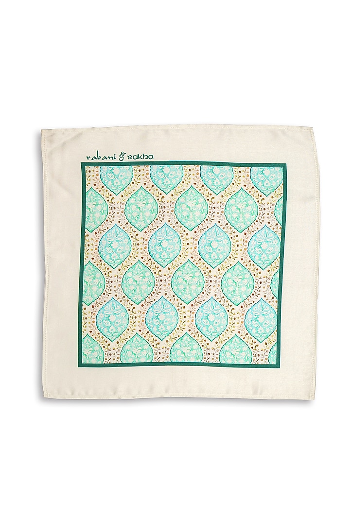 Satin Printed Pocket Square Gift Box (Set of 3) by Rabani & Rakha Men at Pernia's Pop Up Shop