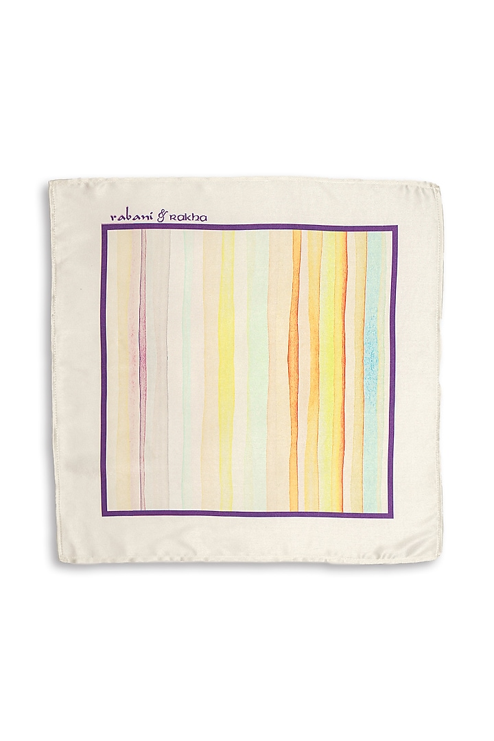 Satin Printed Pocket Square Gift Box (Set of 3) by Rabani & Rakha Men at Pernia's Pop Up Shop
