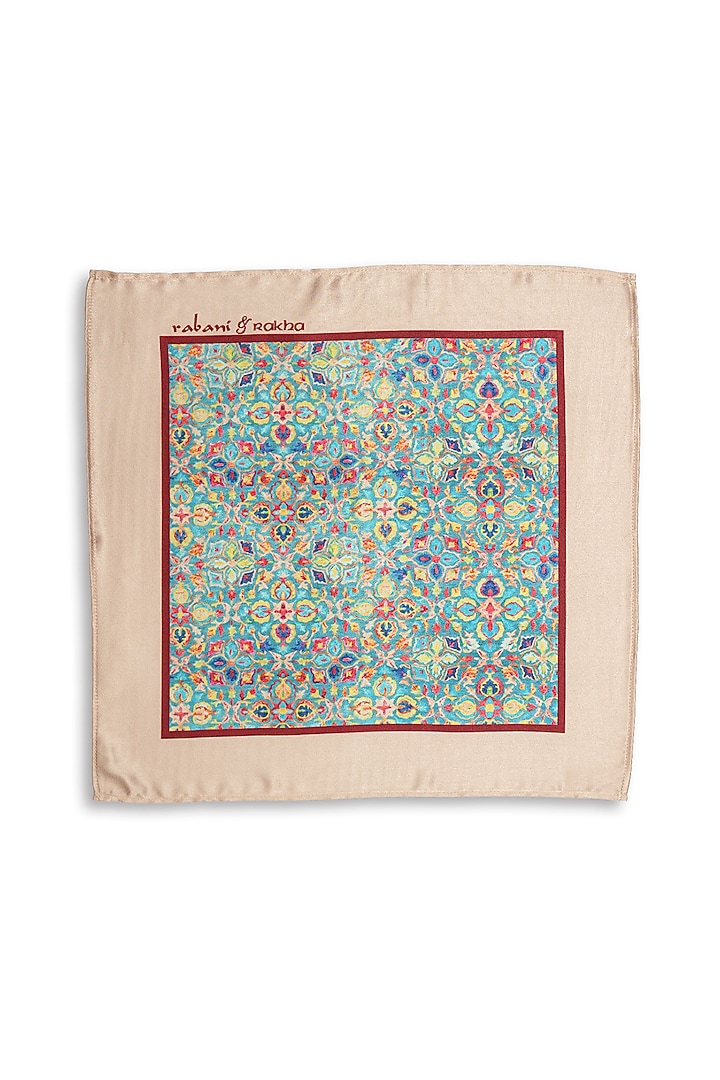 Satin Printed Pocket Square Gift Box (Set of 3) by Rabani & Rakha Men at Pernia's Pop Up Shop