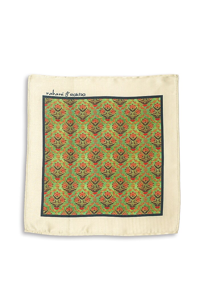 Satin Printed Pocket Square Gift Box (Set of 3) by Rabani & Rakha Men at Pernia's Pop Up Shop