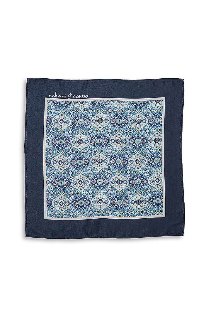 Satin Printed Pocket Square Gift Box (Set of 3) by Rabani & Rakha Men at Pernia's Pop Up Shop