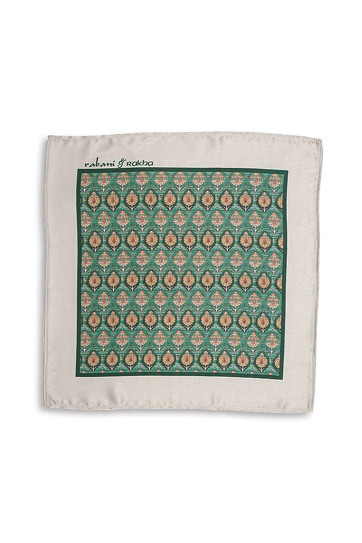 Satin Printed Pocket Square Gift Box (Set of 3) by Rabani & Rakha Men at Pernia's Pop Up Shop