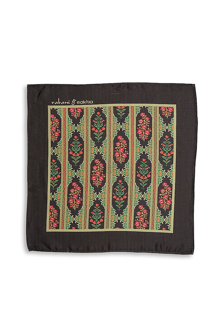 Satin Printed Pocket Square Gift Box (Set of 3) by Rabani & Rakha Men at Pernia's Pop Up Shop