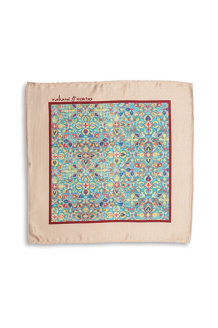 Satin Printed Pocket Square Gift Box (Set of 3) by Rabani & Rakha Men at Pernia's Pop Up Shop