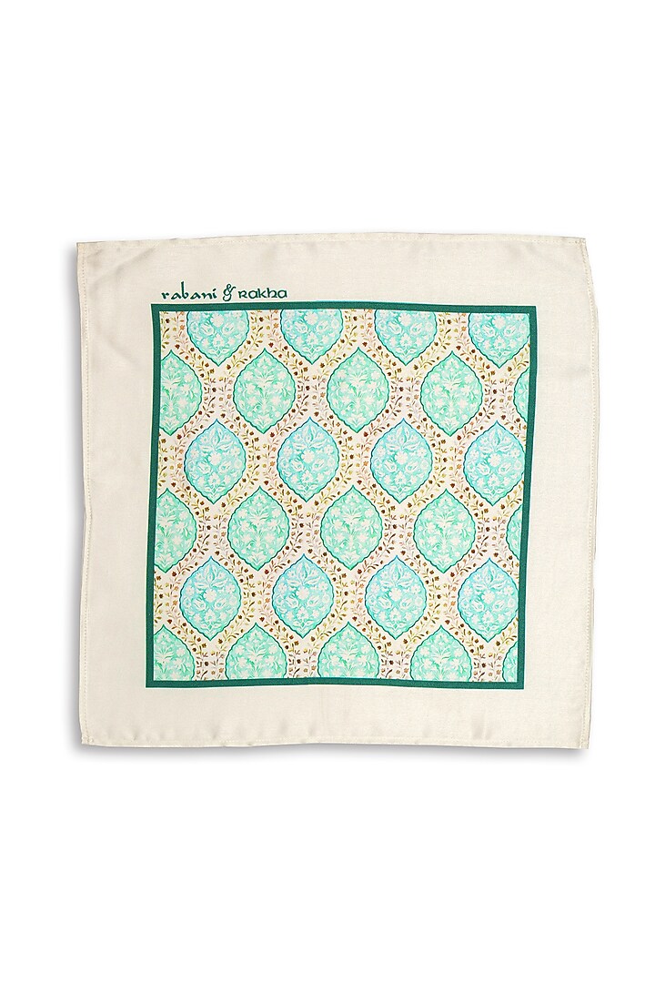 Satin Printed Pocket Square Gift Box (Set of 3) by Rabani & Rakha Men at Pernia's Pop Up Shop