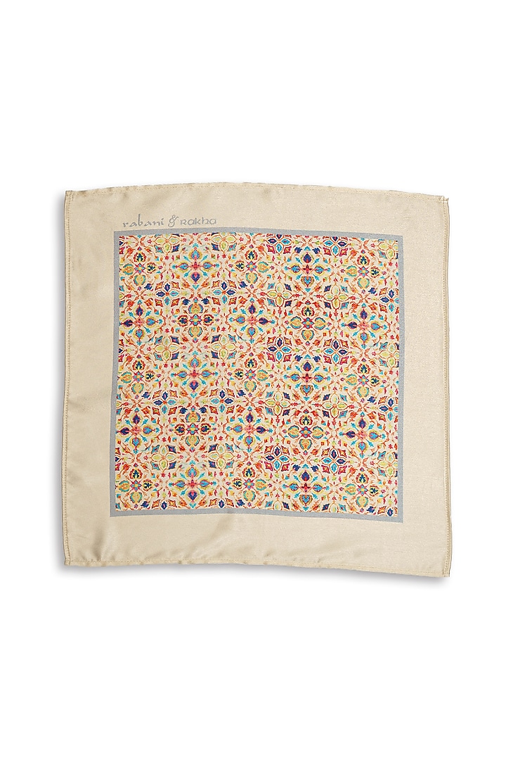 Satin Printed Pocket Square Gift Box (Set of 3) by Rabani & Rakha Men at Pernia's Pop Up Shop