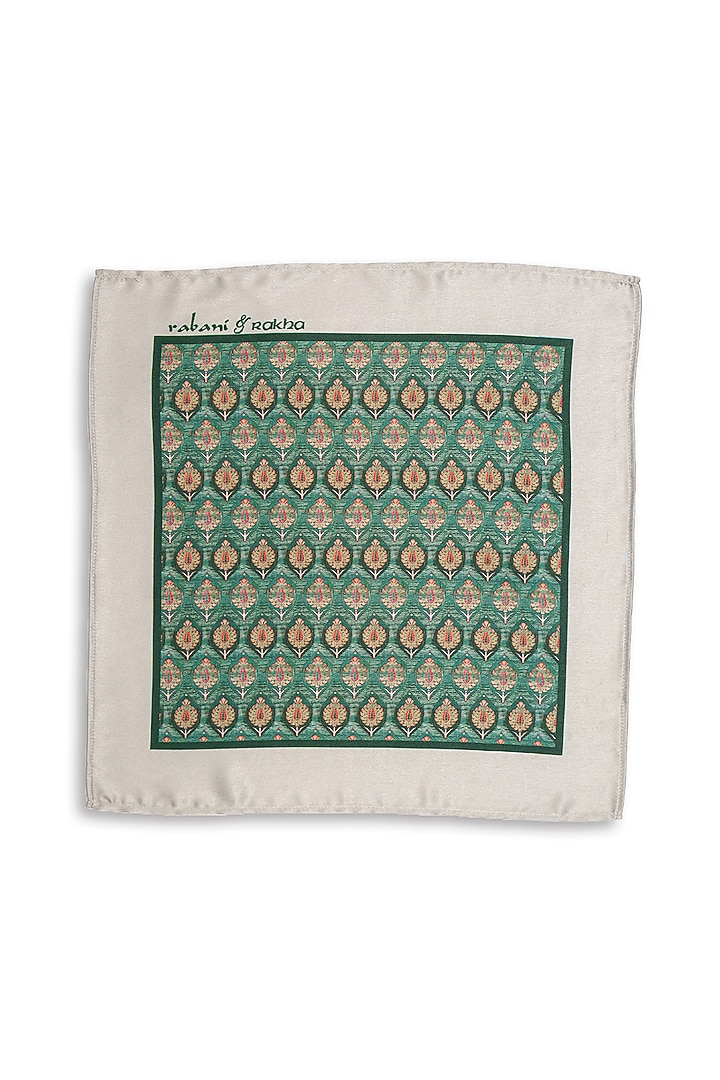 Satin Printed Pocket Square Gift Box (Set of 3) by Rabani & Rakha Men at Pernia's Pop Up Shop