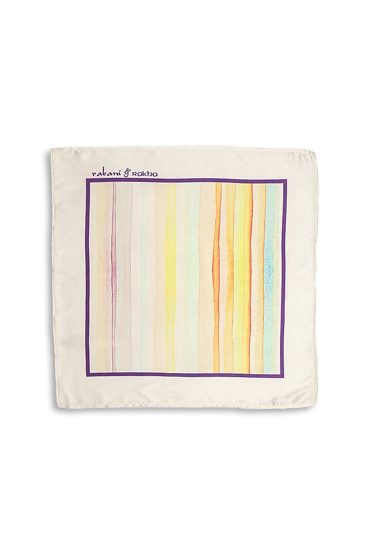 Mlti-Colored Satin Printed Pocket Square & Neck Stole Gift Box by Rabani & Rakha Men at Pernia's Pop Up Shop