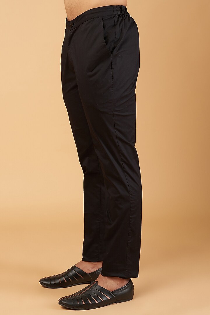 Black Georgette Embroidered Bundi Jacket Set by Rabani & Rakha Men at Pernia's Pop Up Shop