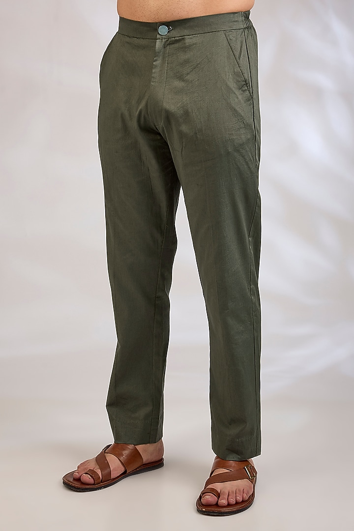 Moss Green Georgette Kurta Set by Rabani & Rakha Men at Pernia's Pop Up Shop
