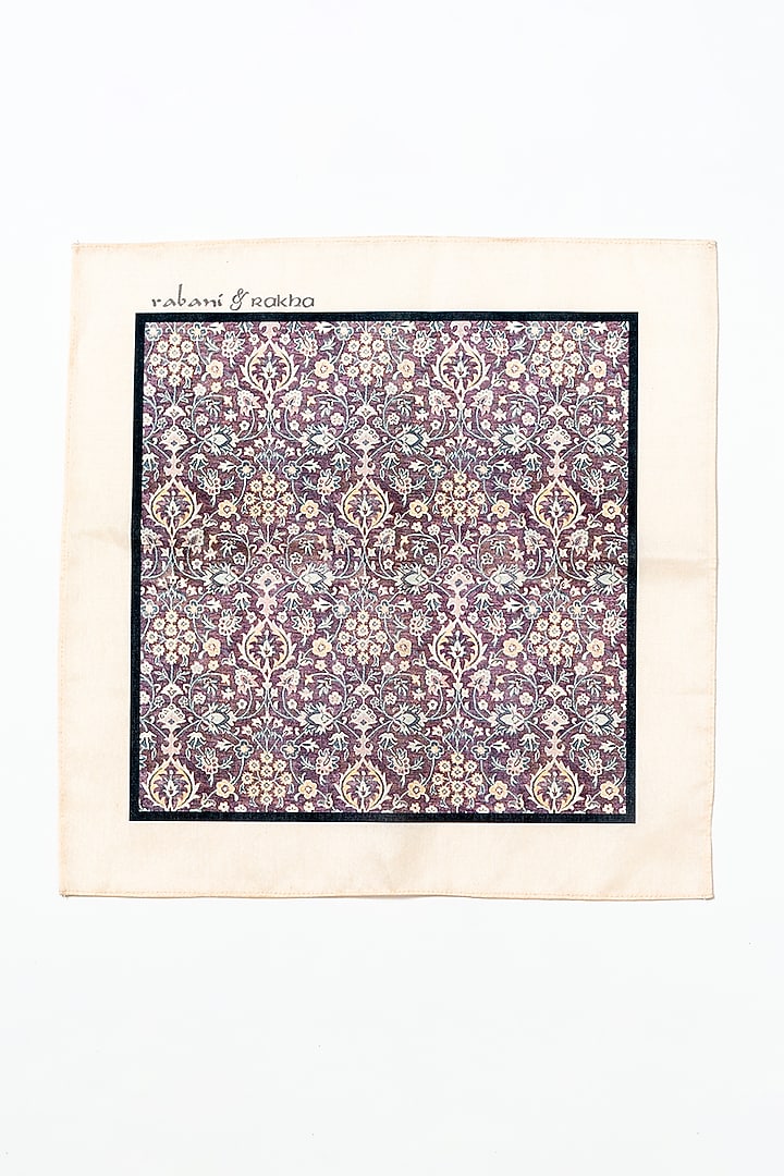 Blush, Mint, & Blue Printed Pocket Square Set by Rabani & Rakha Men at Pernia's Pop Up Shop