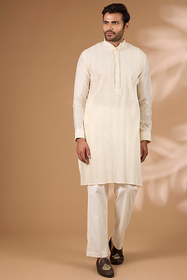 Lime Green Georgette Sequins Embroidered Bundi Jacket Set by Rabani & Rakha Men at Pernia's Pop Up Shop