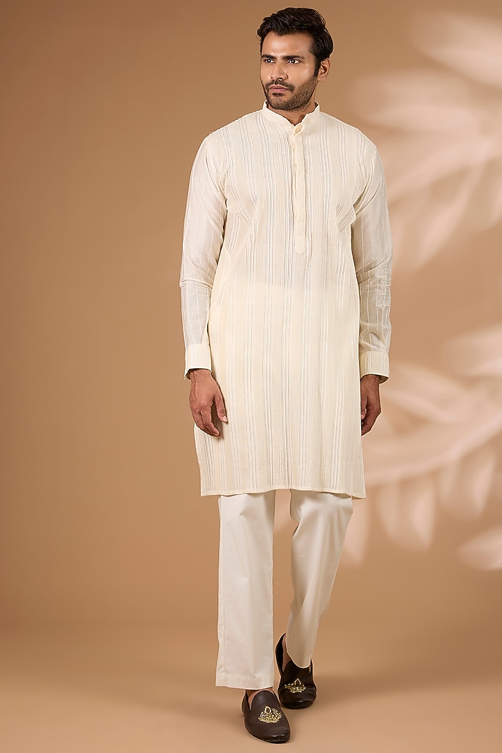 Sage Green Georgette Sequins Embroidered Bundi Jacket Set by Rabani & Rakha Men at Pernia's Pop Up Shop