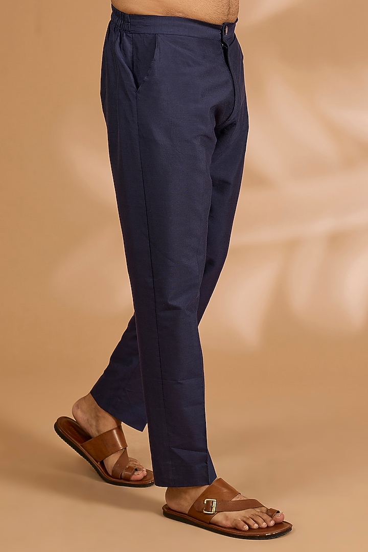 Blue Georgette Sequins Work Kurta Set by Rabani & Rakha Men at Pernia's Pop Up Shop
