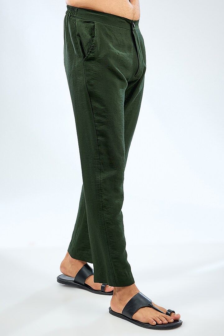 Mehendi Green Georgette Sequins Work Kurta Set by Rabani & Rakha Men at Pernia's Pop Up Shop