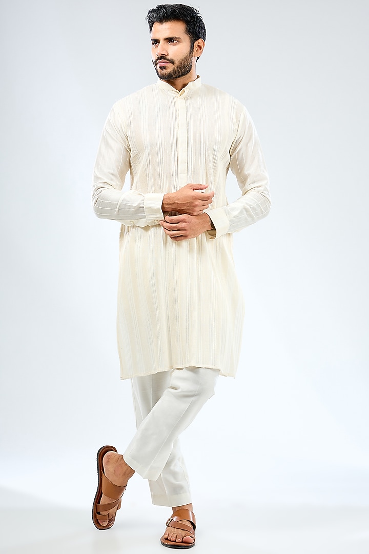 Multi-Colored Silk Sequins Embroidered Bundi Jacket Set by Rabani & Rakha Men at Pernia's Pop Up Shop