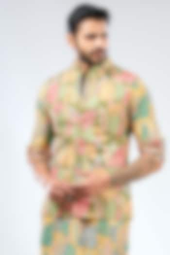 Multi-Colored Silk Sequins Work Bundi Jacket by Rabani & Rakha Men at Pernia's Pop Up Shop