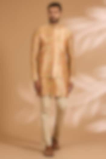 Multi-Colored Banarasi Silk Printed Bundi Jacket Set by Rabani & Rakha Men at Pernia's Pop Up Shop